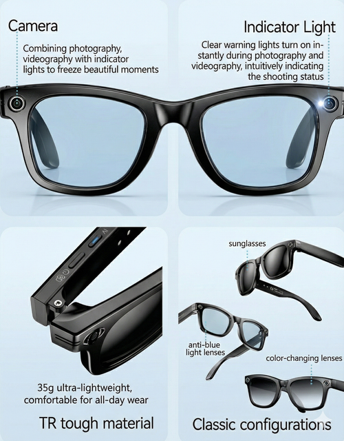 Aether AI Smart Camera Glasses V1